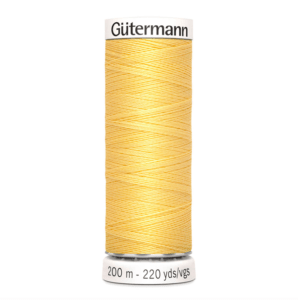 Нитки универсальные Guterman Creativ Sew-All, №100, 100% п/э, 200 м, цвет 007 светло-желтый