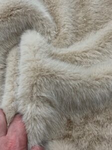 Мех искусственный, норвежская норка (минк/mink), нежный бежевый, ворс 11-15 мм, арт. H0302-1476